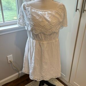 Kensie White Lace Off-Shoulder Dress